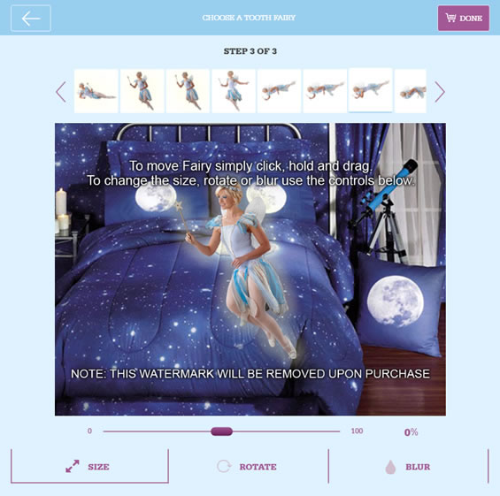 Cartão da Fada do Dente